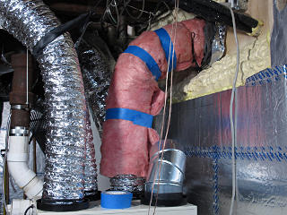 Insulation back onto HRV intake duct