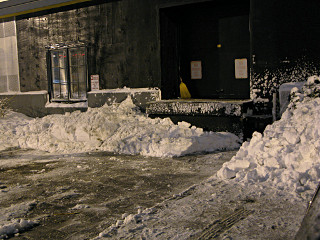 Loading dock after shoveling