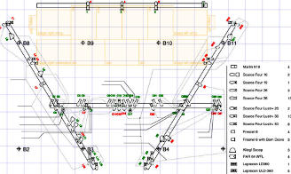 Reworked light plot showing truss power routing