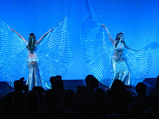 Bellydance, wings in full light