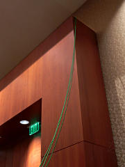 Intercom cables over door...
