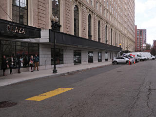 View along street, mostly valet area