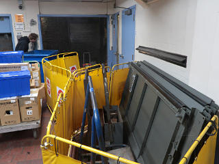 More elevator parts, and our Conchair peering in
