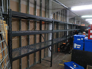 Black shelves up in new space