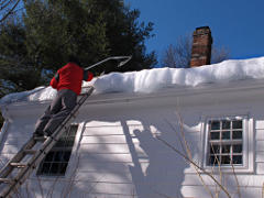 Neighbor's ice dam