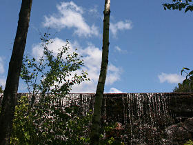 Dam at end of reservoir