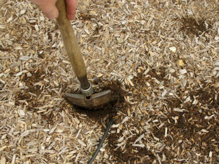 Ditching wire in across the playground