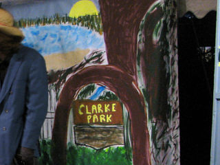 Handpainted park backdrop