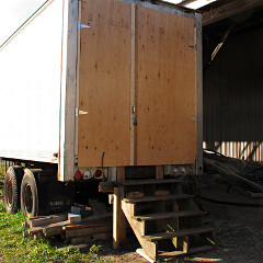 Updated doors on trailer