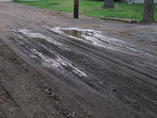 Road now NOT draining