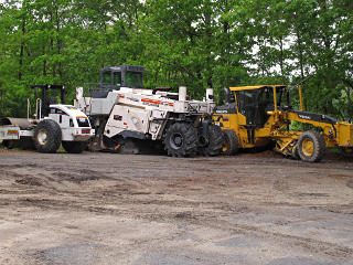 A nest of heavy equipment