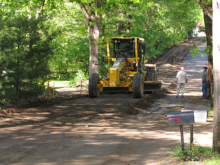 Starting to grade dirt part