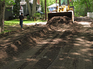 Removing excess dirt