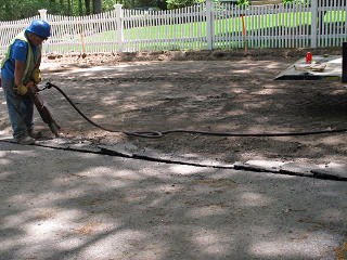 Removing pavement by sections