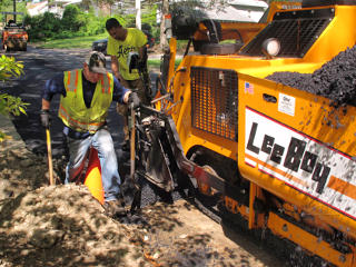 Working around catch basin