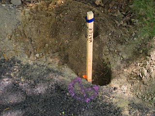 Obvious water shutoff marker