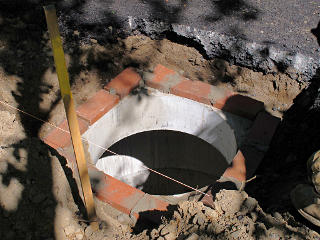 Brick shim mudded in