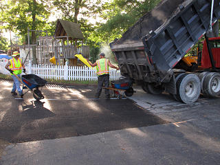 Small asphalt delivery at headend
