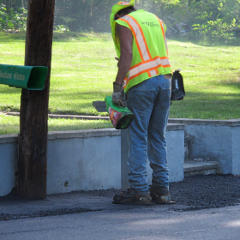Asphalt tamping shoes