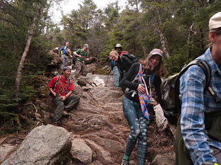 Starting down East Peak trail