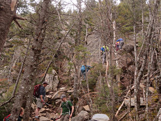 Finishing the chimney bypass descent