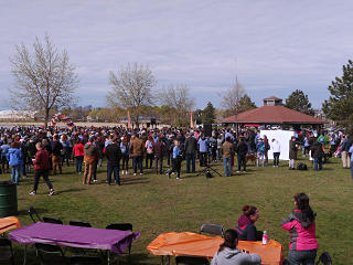 Folks gathered for Ayanna speech